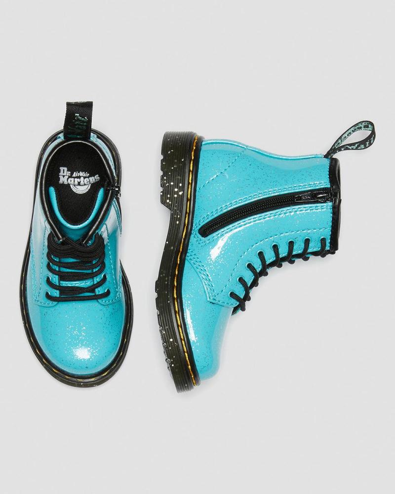 Dr Martens Toddler 1460 Glitter Snørestøvler Børn Turkis | DK 693CTV